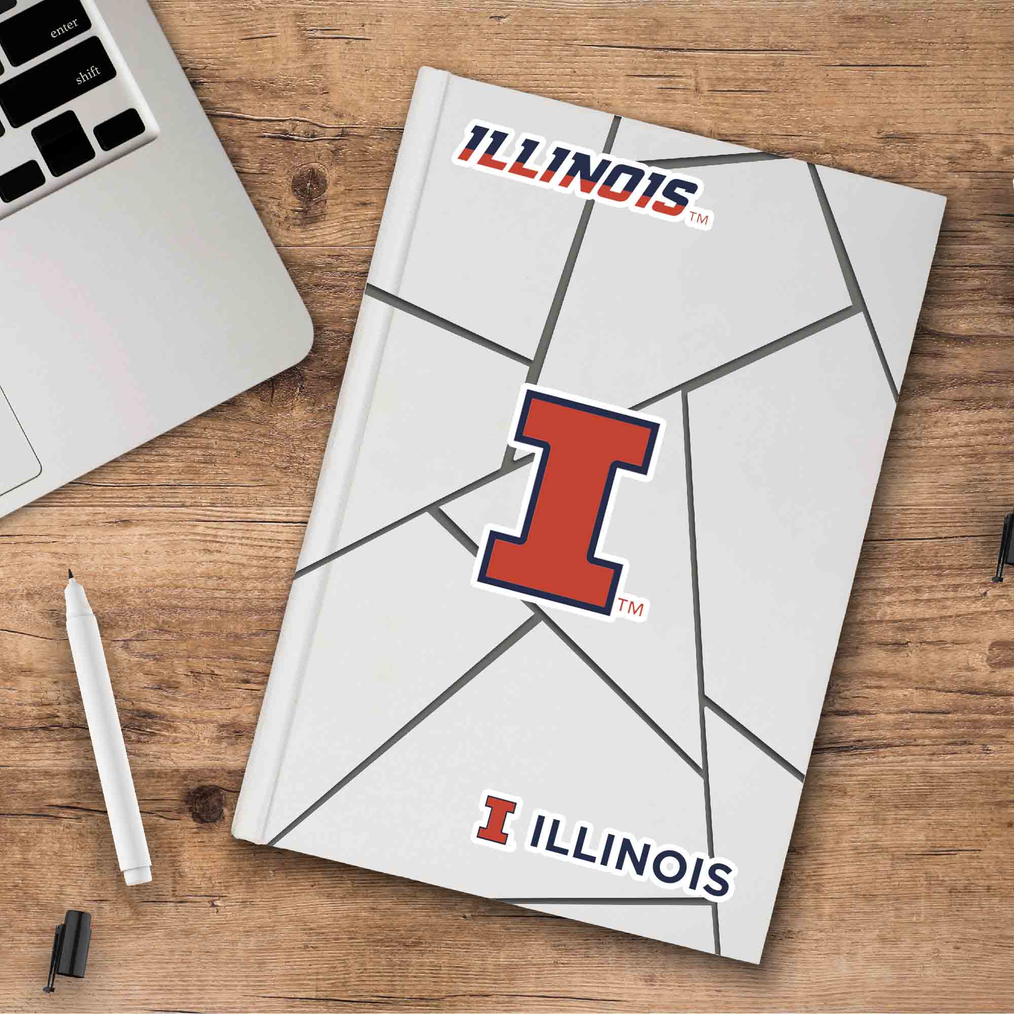 Illinois Illini 3 Piece Decal Sticker Set