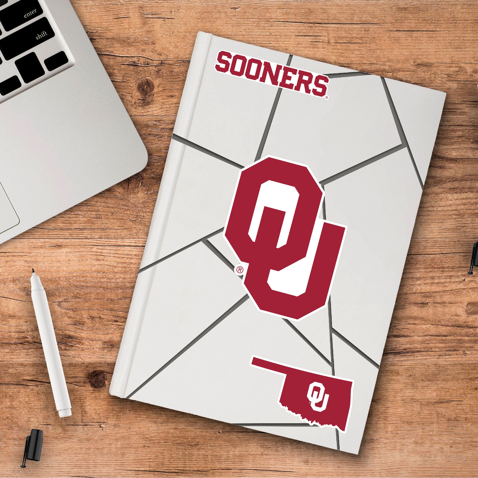 Oklahoma Sooners 3 Piece Decal Sticker Set - Oklahoma