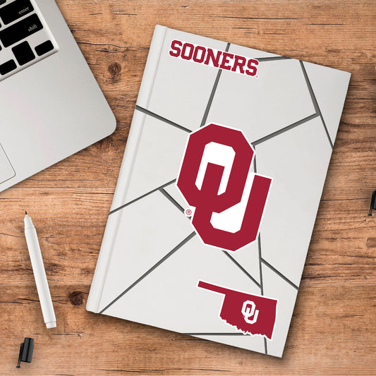 Oklahoma Sooners 3 Piece Decal Sticker Set