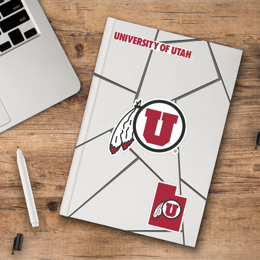 Utah Utes 3 Piece Decal Sticker Set - Utah