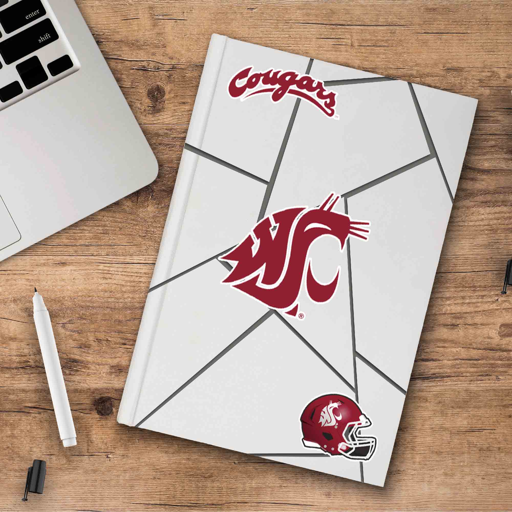 Washington State Cougars 3 Piece Decal Sticker Set