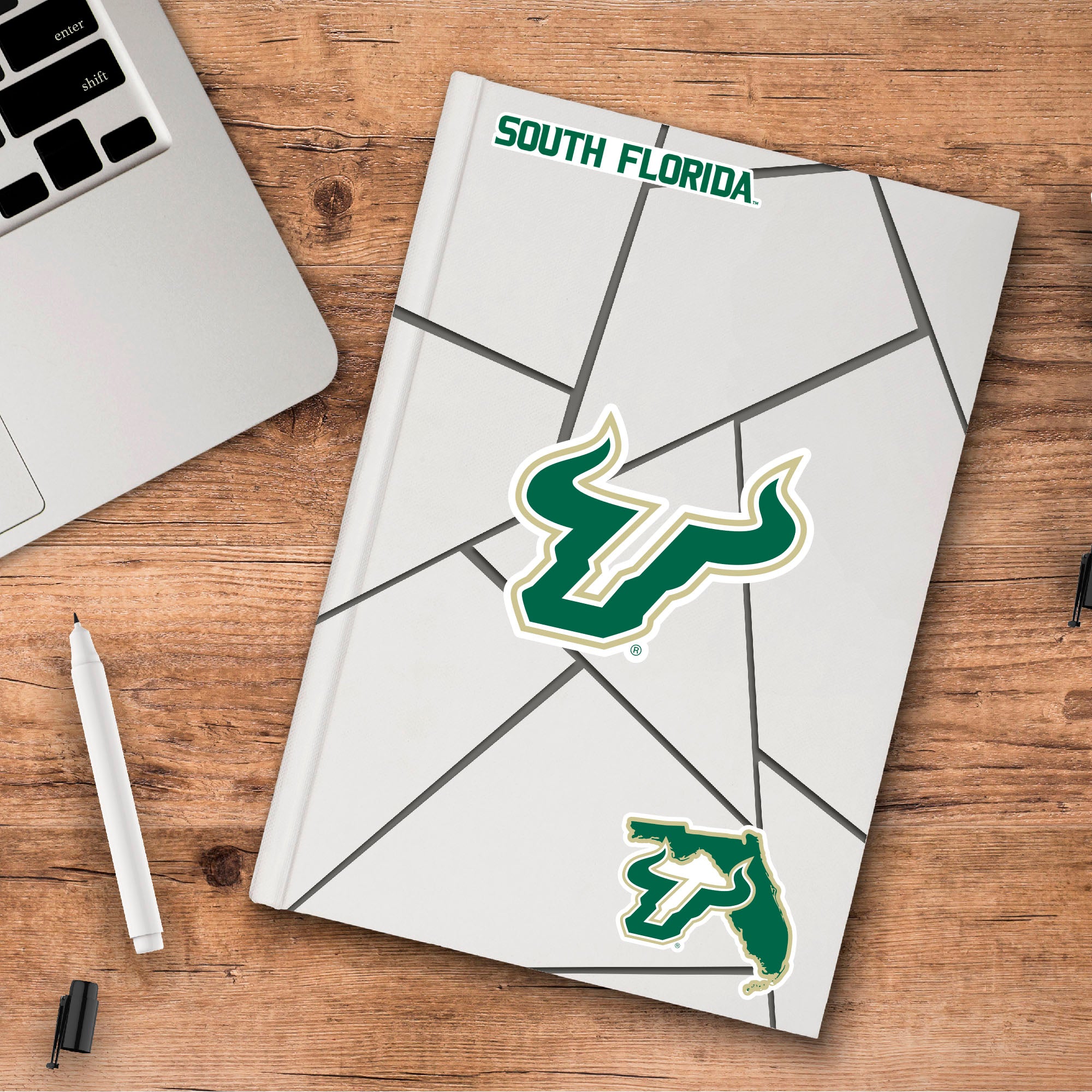 South Florida Bulls 3 Piece Decal Sticker Set