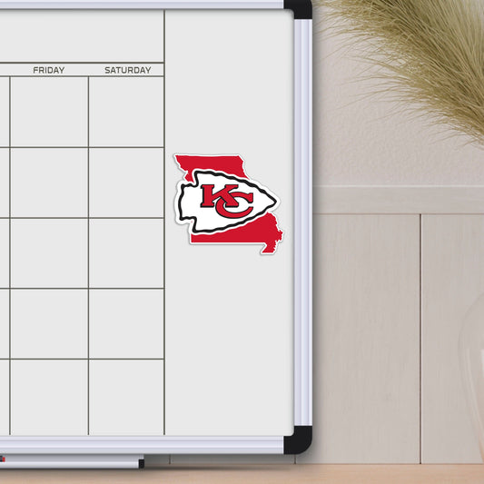 Kansas City Chiefs Team State Shape Decal Sticker - Kansas City Chiefs