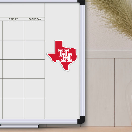 Houston Cougars Team State Shape Decal Sticker