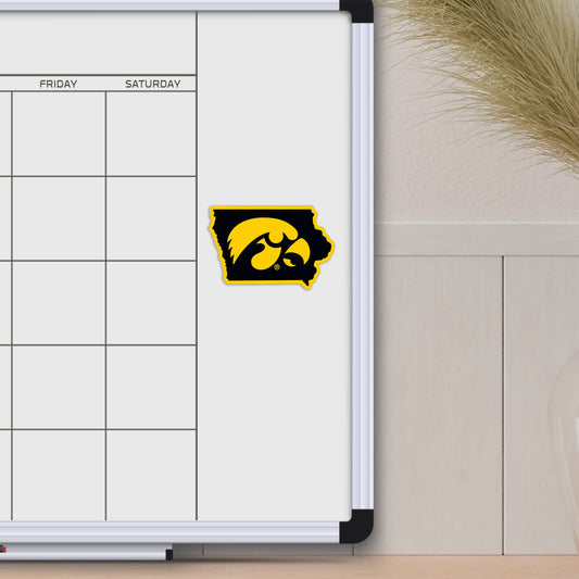 Iowa Hawkeyes Team State Shape Decal Sticker