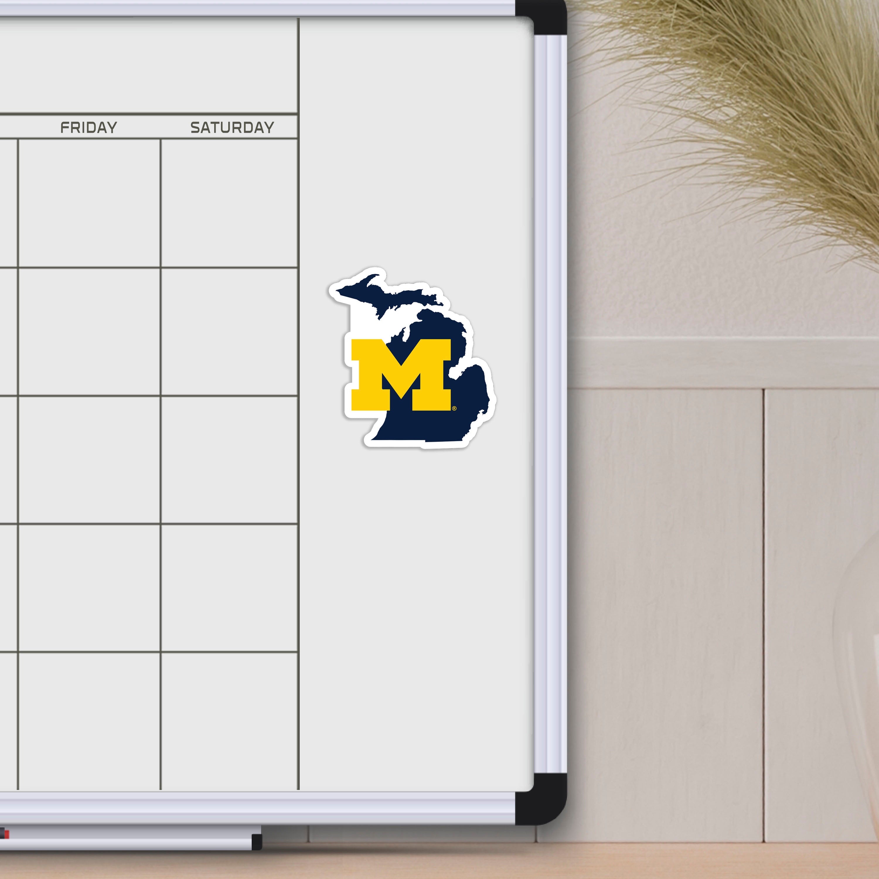 Michigan Wolverines Team State Shape Decal Sticker