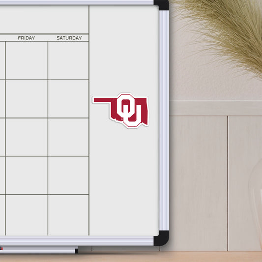 Oklahoma Sooners Team State Shape Decal Sticker - Oklahoma