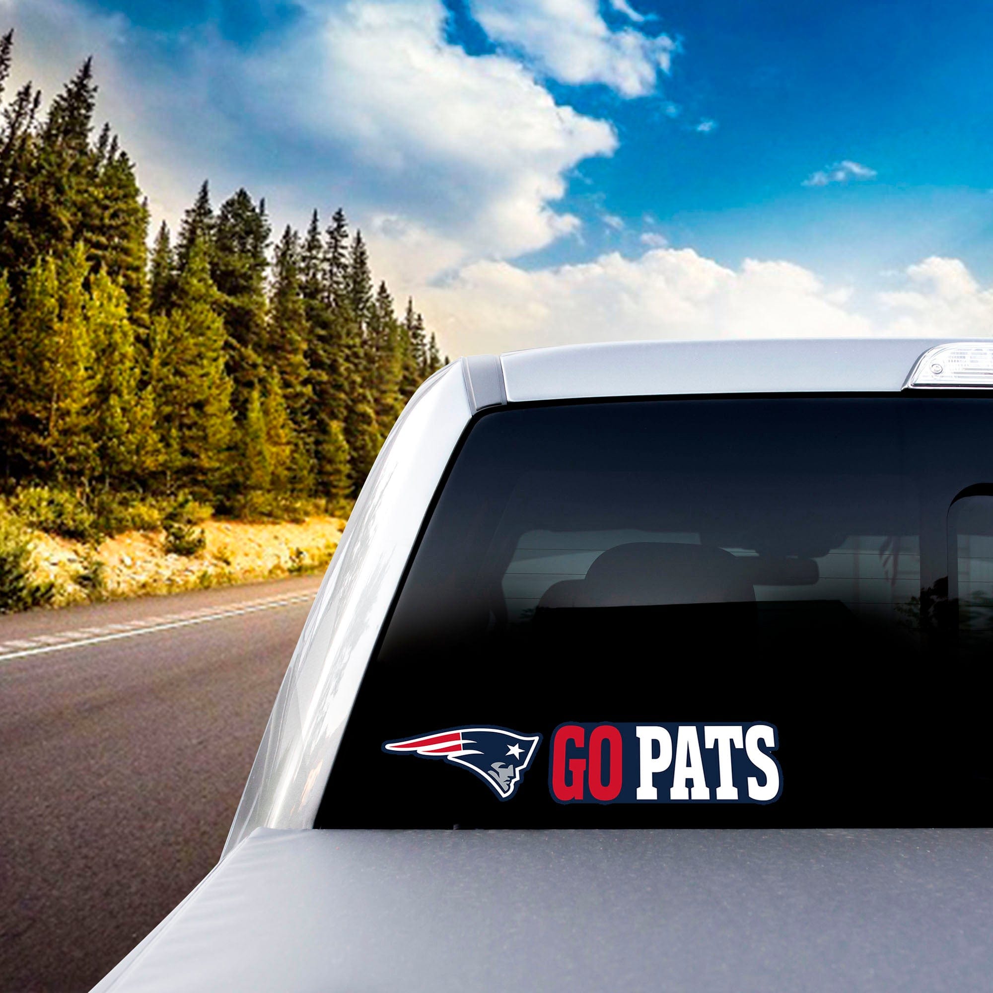 New England Patriots 2 Piece Team Slogan Decal Sticker Set - New England Patriots