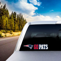 New England Patriots 2 Piece Team Slogan Decal Sticker Set - New England Patriots