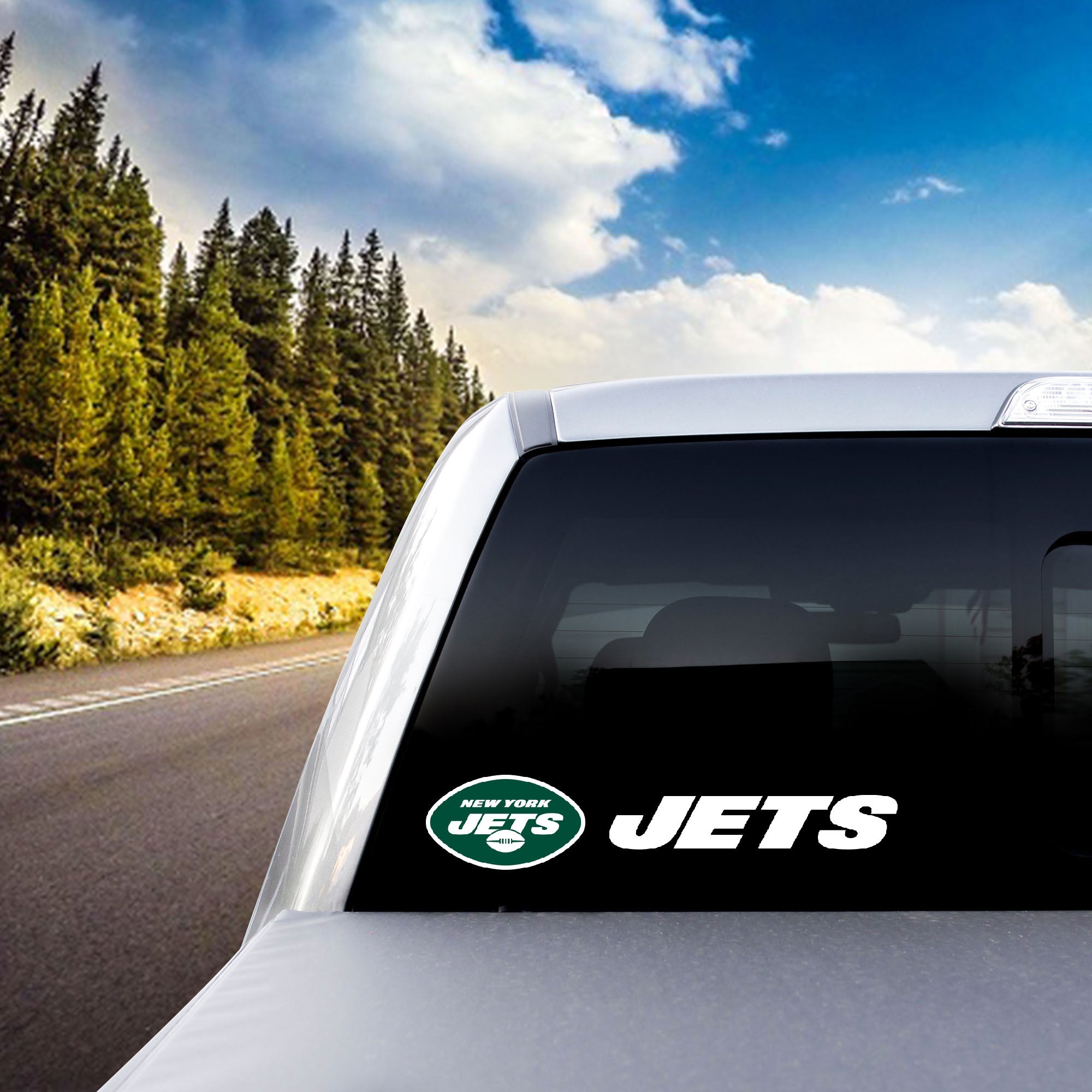 New York Jets 2 Piece Team Slogan Decal Sticker Set