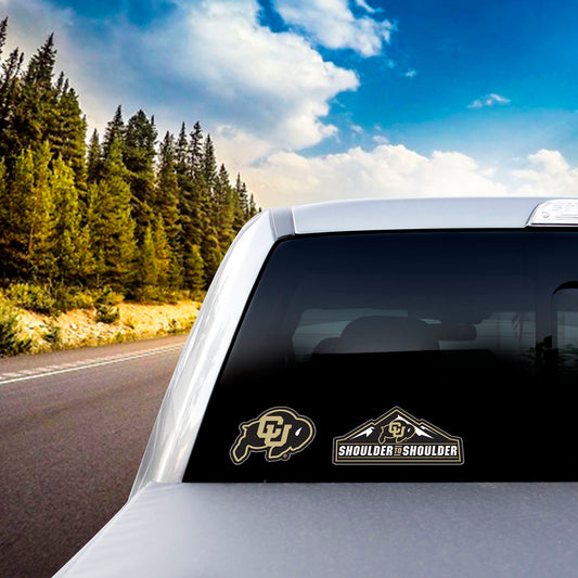 Colorado Buffaloes 2 Piece Team Slogan Decal Sticker Set