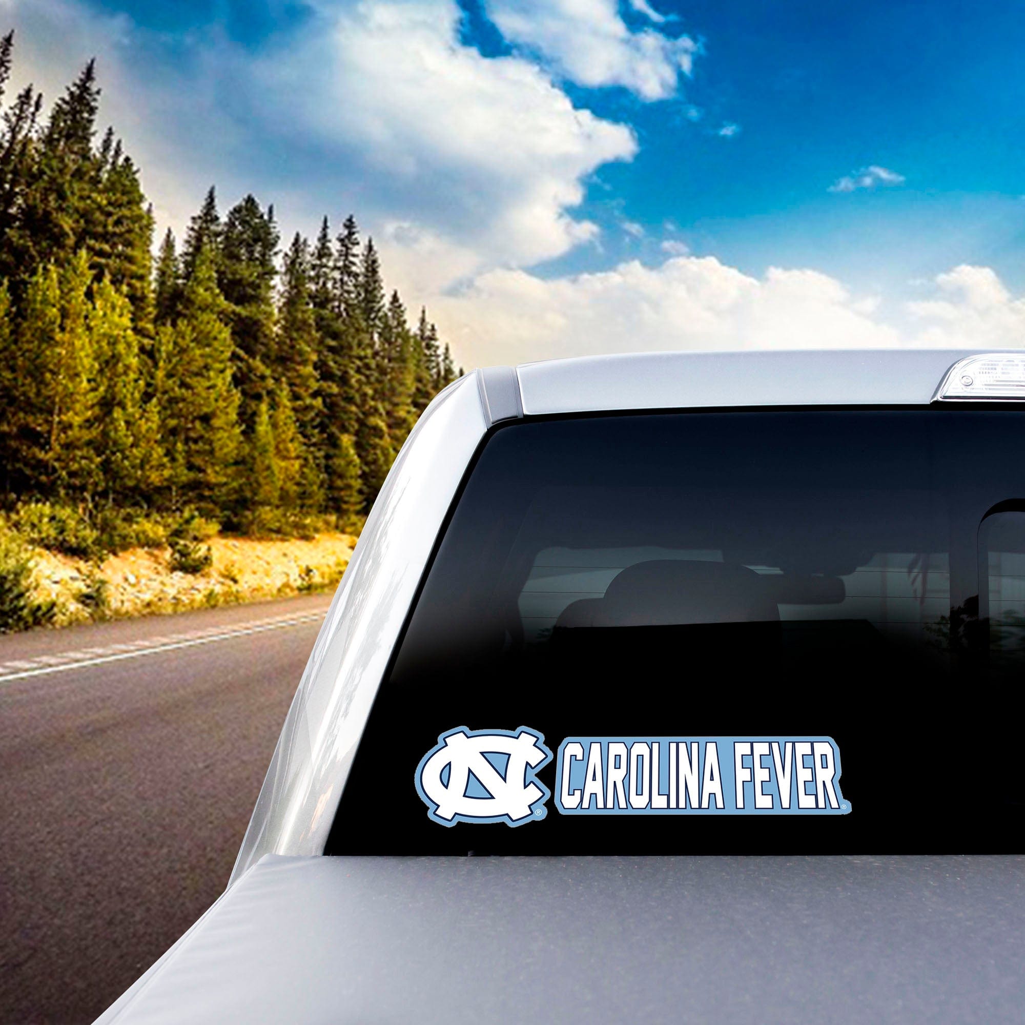 North Carolina Tar Heels 2 Piece Team Slogan Decal Sticker Set - North Carolina