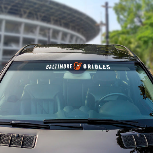 Baltimore Orioles Sun Stripe Windshield Decal 3.25 in. x 34 in. - Baltimore Orioles