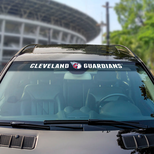 Cleveland Guardians Sun Stripe Windshield Decal 3.25 in. x 34 in.