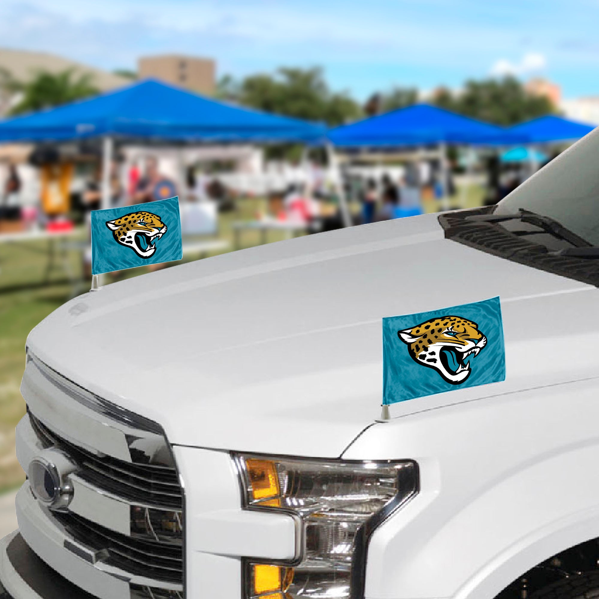 Jacksonville Jaguars Ambassador Car Flags - 2 Pack Mini Auto Flags, 4in X 6in