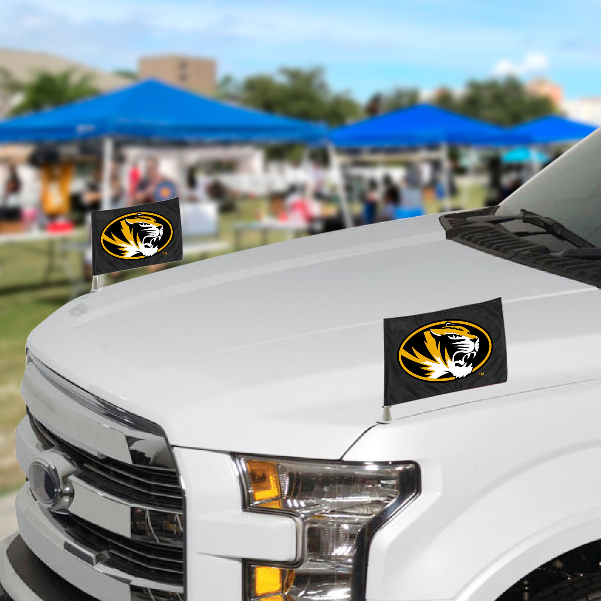 Missouri Tigers Ambassador Car Flags - 2 Pack Mini Auto Flags, 4in X 6in