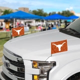 Texas Longhorns Ambassador Car Flags - 2 Pack Mini Auto Flags, 4in X 6in