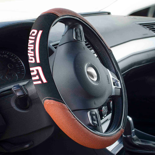 New York Giants Football Grip Steering Wheel Cover 15" Diameter