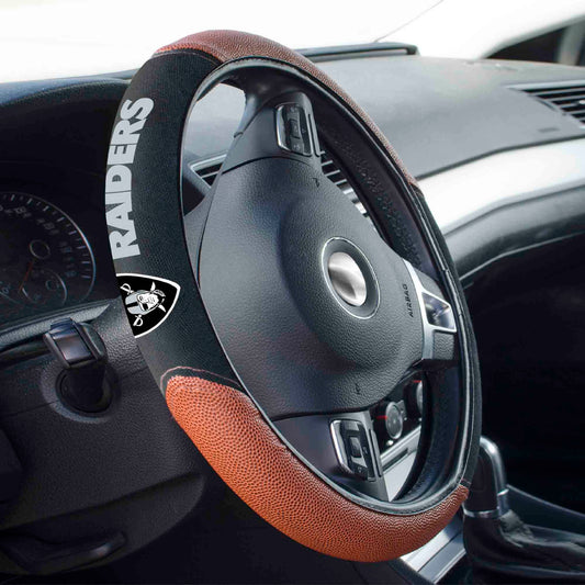 Las Vegas Raiders Football Grip Steering Wheel Cover 15" Diameter