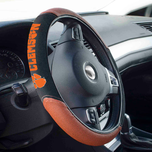 Clemson Tigers Football Grip Steering Wheel Cover 15" Diameter - Clemson