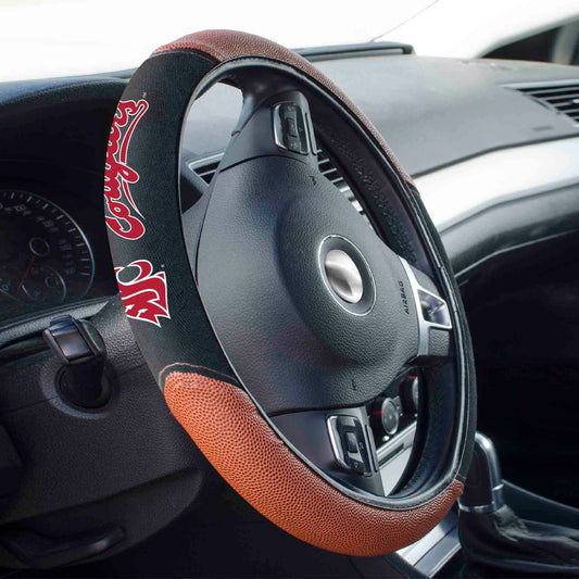 Washington State Cougars Football Grip Steering Wheel Cover 15" Diameter