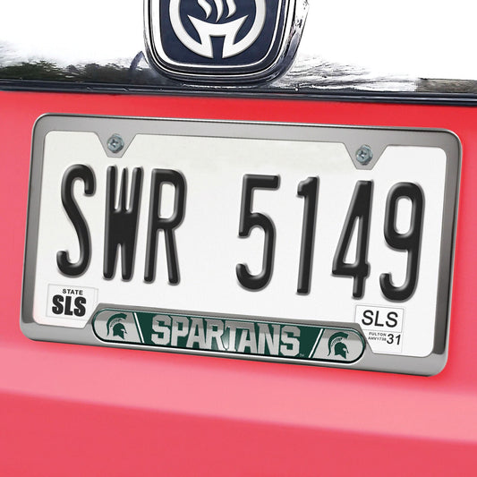 Michigan State Spartans Embossed License Plate Frame, 6.25in x 12.25in - Michigan State