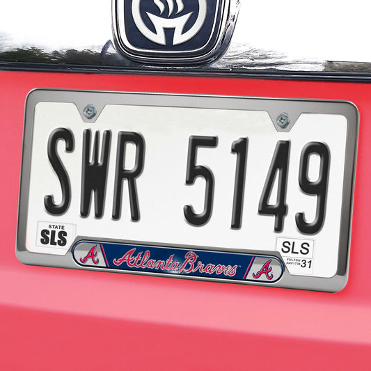 Atlanta Braves Braves Embossed License Plate Frame, 6.25in x 12.25in - Atlanta Braves