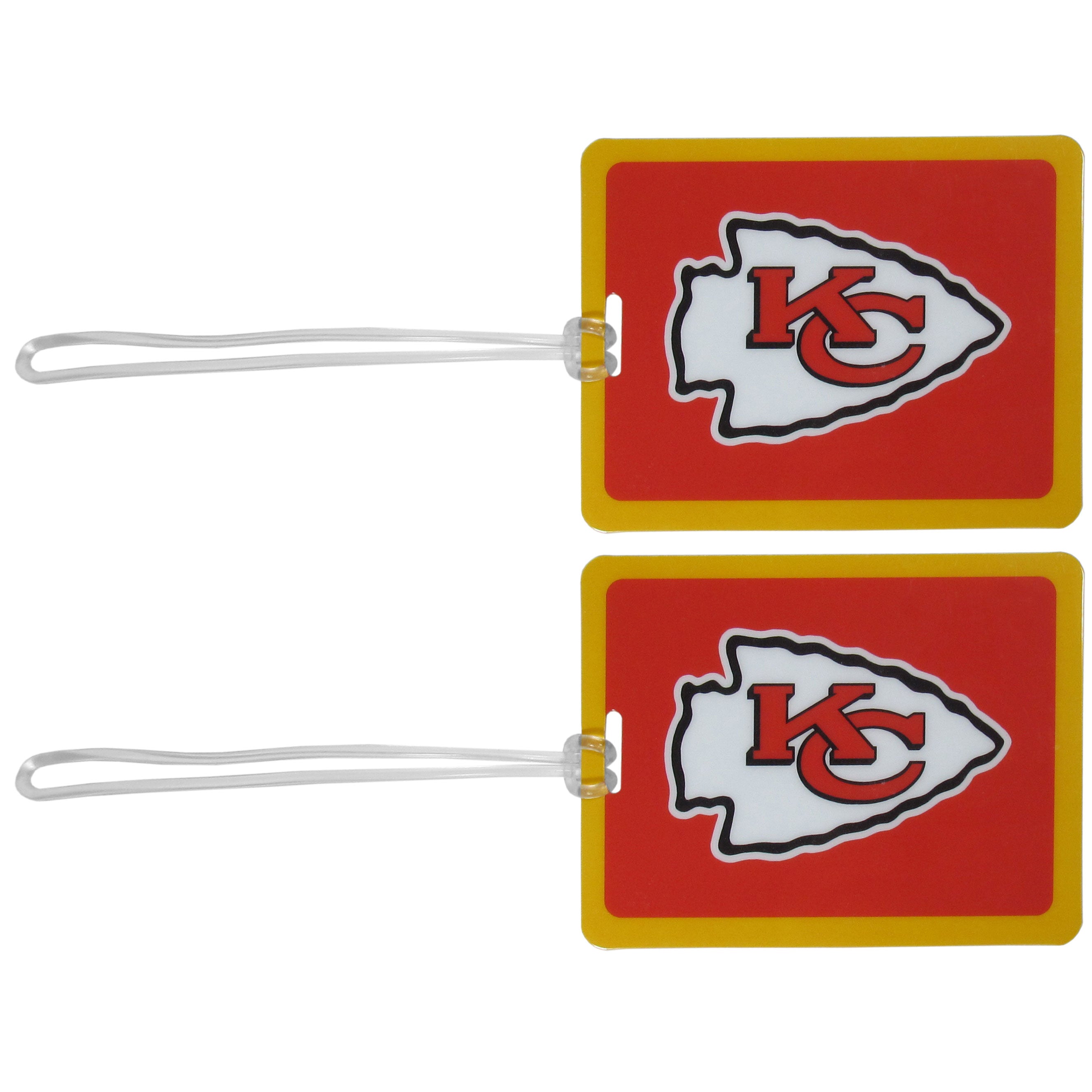 Kansas City Chiefs Vinyl Luggage Tag 2pk