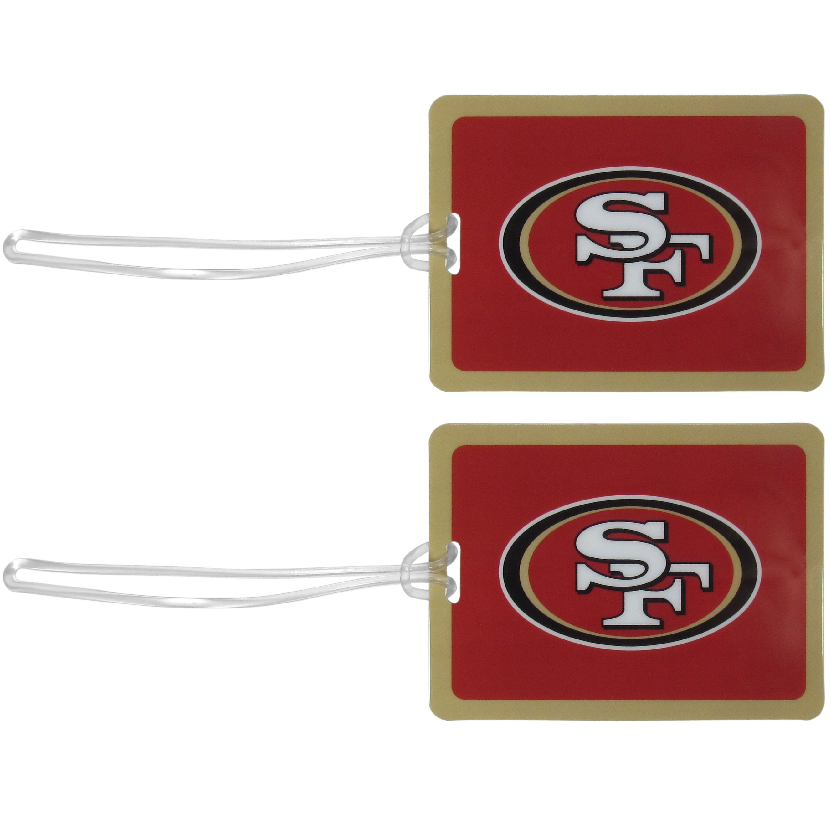 San Francisco 49ers Vinyl Luggage Tag 2pk