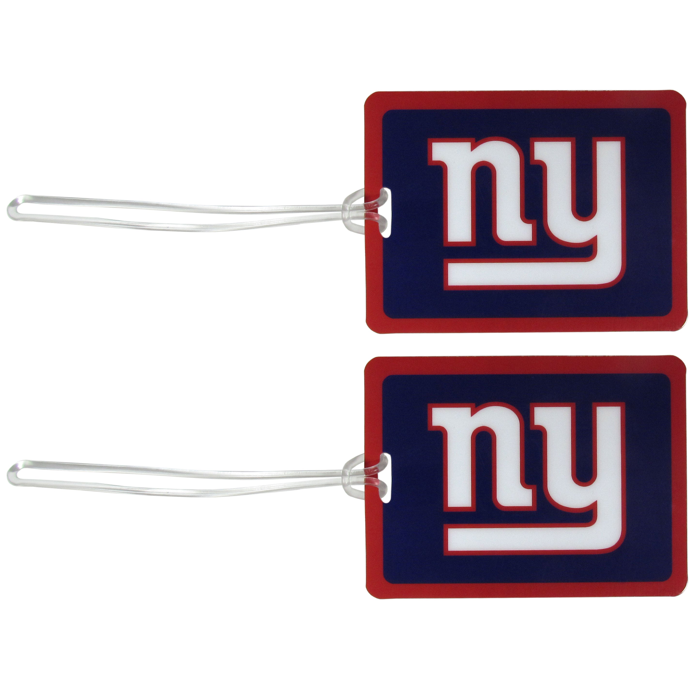 New York Giants Vinyl Luggage Tag, 2pk - New York Giants