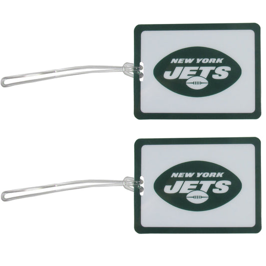 New York Jets Vinyl Luggage Tag 2pk