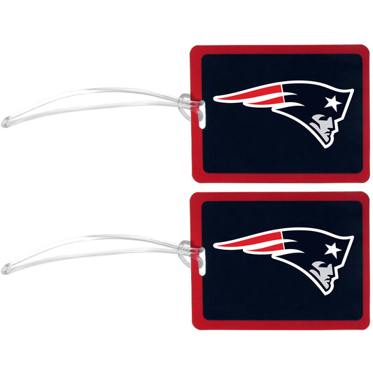 New England Patriots Vinyl Luggage Tag 2pk