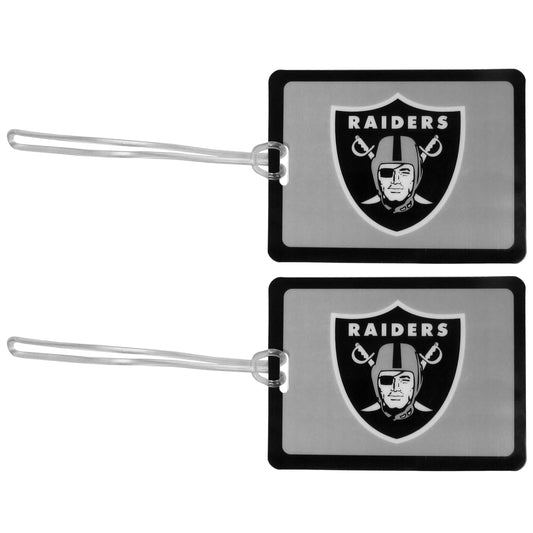 Las Vegas Raiders Vinyl Luggage Tag 2pk