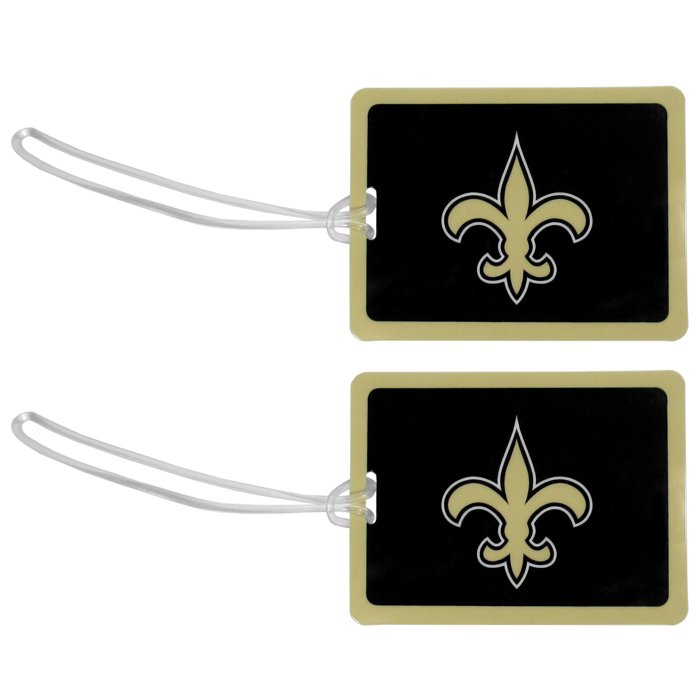 New Orleans Saints Vinyl Luggage Tag 2pk