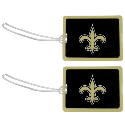 New Orleans Saints Vinyl Luggage Tag 2pk