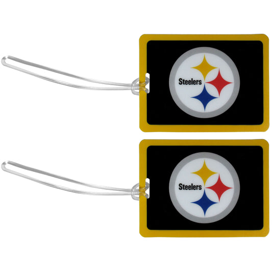 Pittsburgh Steelers Vinyl Luggage Tag, 2pk - Pittsburgh Steelers