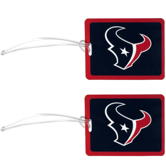 Houston Texans Vinyl Luggage Tag 2pk