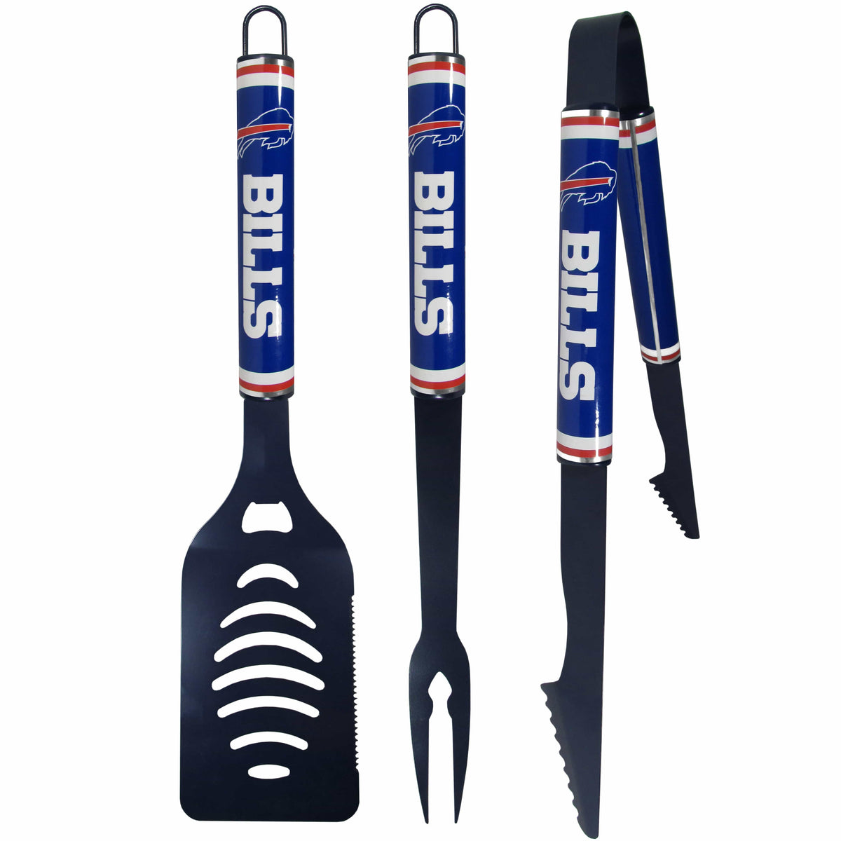 Buffalo Bills 3 pc Color BBQ Tools - Buffalo Bills