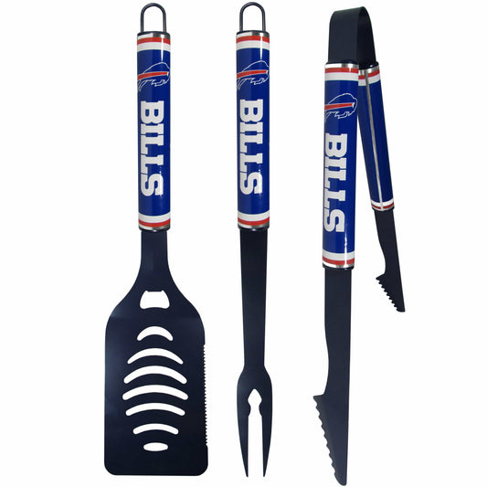 Buffalo Bills 3 pc Color BBQ Tools - Buffalo Bills