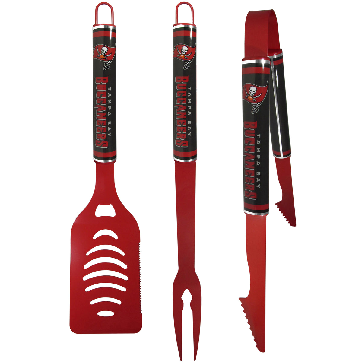 Tampa Bay Buccaneers 3 pc Color BBQ Tools