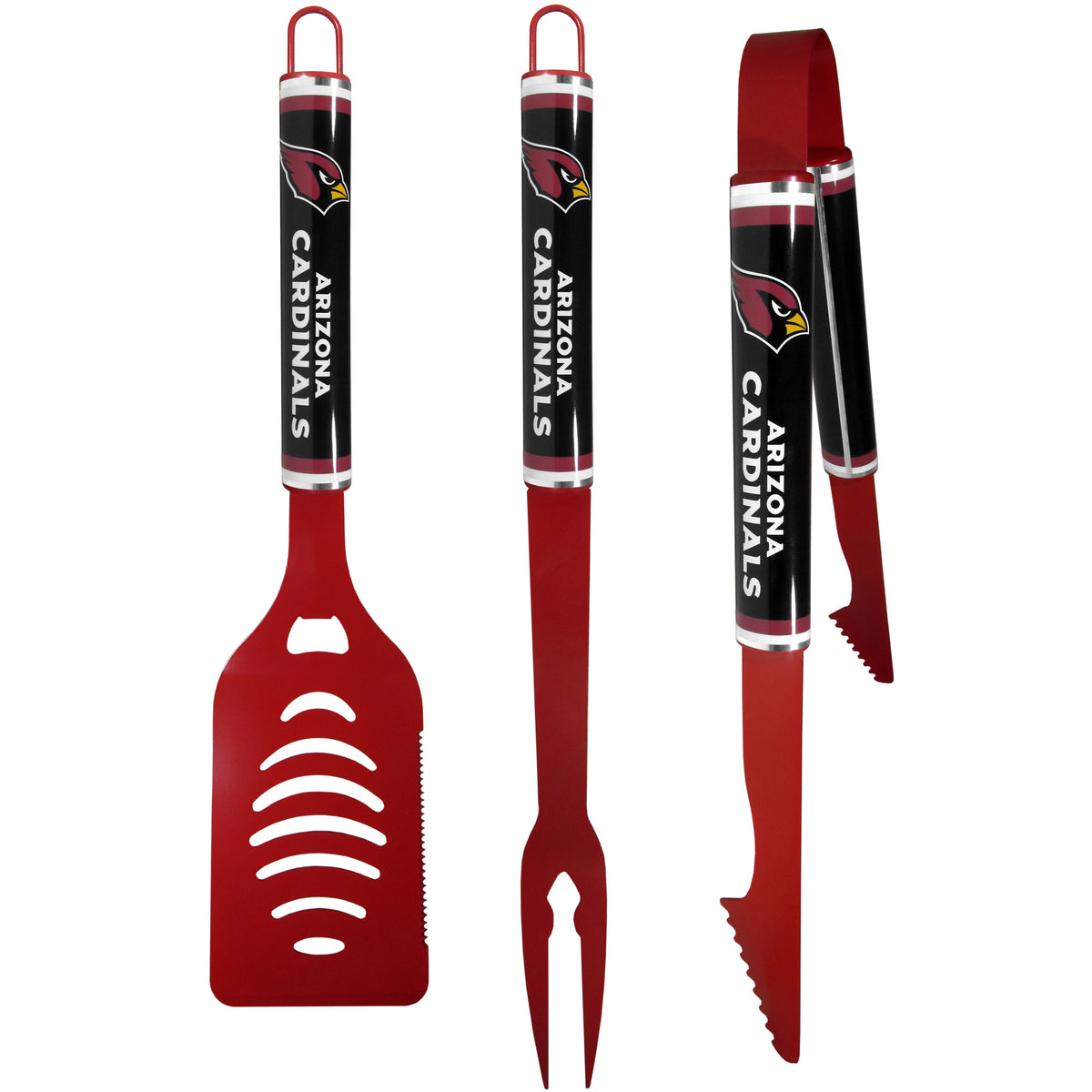 Arizona Cardinals 3 pc Color BBQ Tools