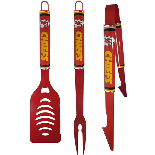 Kansas City Chiefs 3 pc Color BBQ Tools