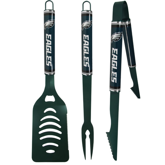 Philadelphia Eagles 3 pc Color BBQ Tools