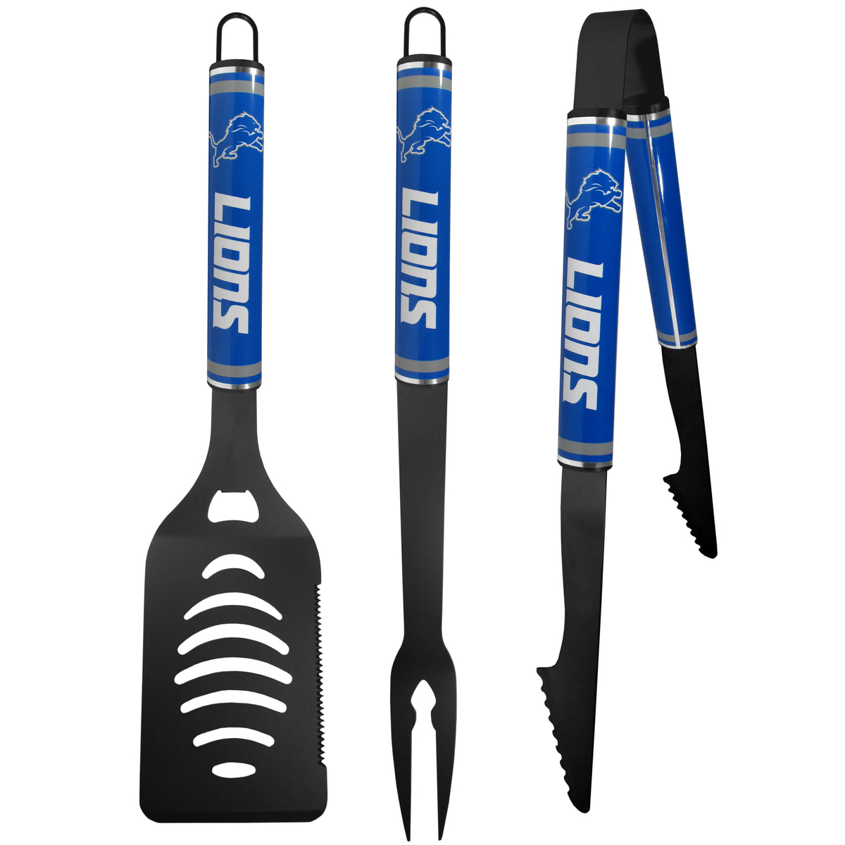 Detroit Lions 3 pc Color BBQ Tools