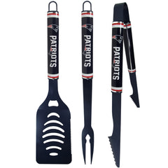 New England Patriots 3 pc Color BBQ Tools