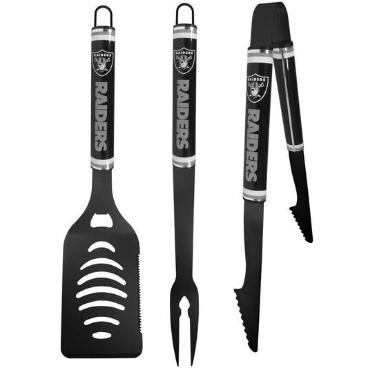 Las Vegas Raiders 3 pc Color BBQ Tools