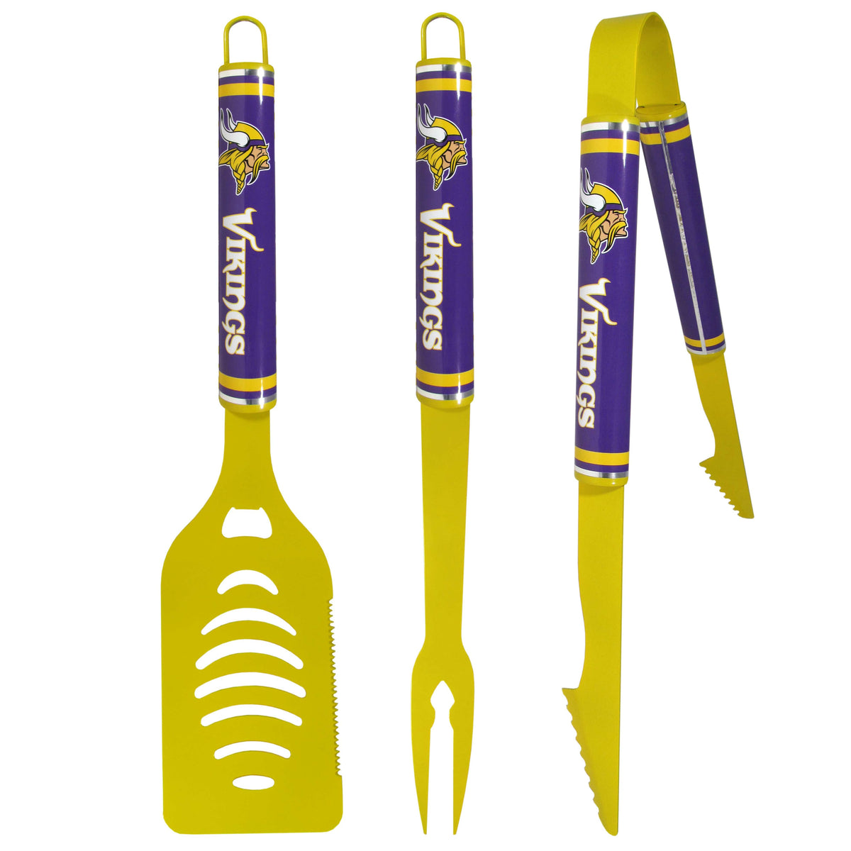 Minnesota Vikings 3 pc Color BBQ Tools