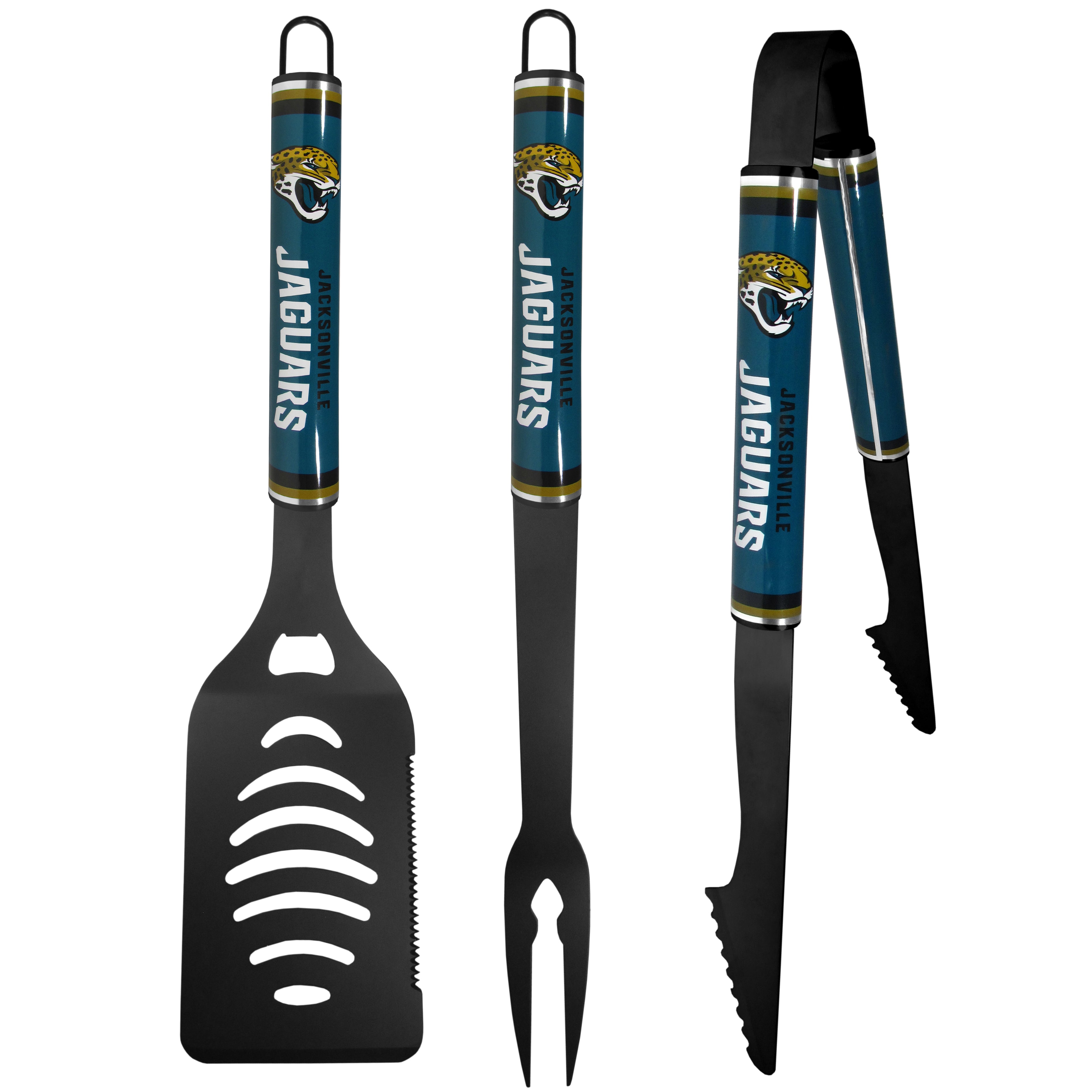 Jacksonville Jaguars 3 pc Color BBQ Tools