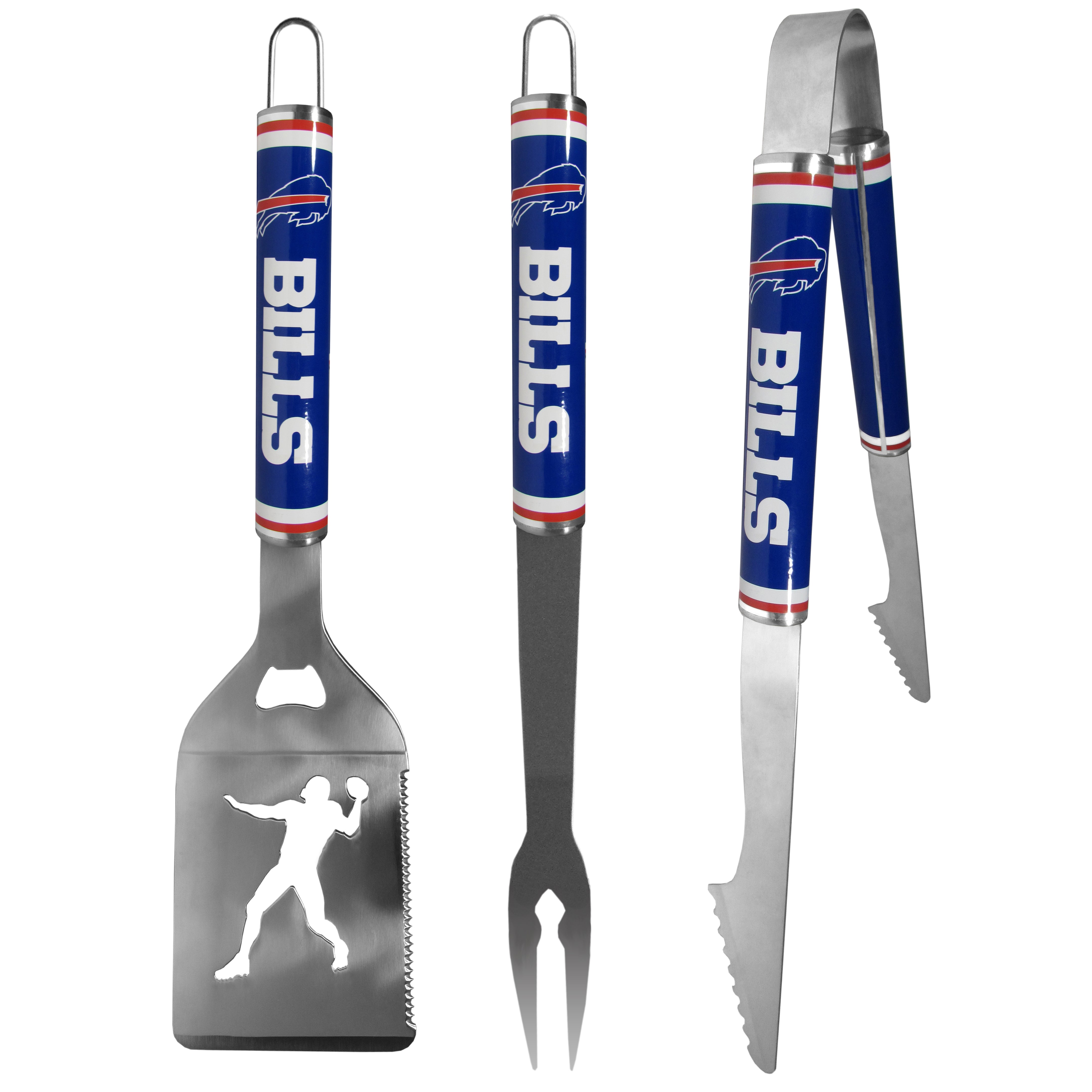 Buffalo Bills 3 pc Steel BBQ Tool Set