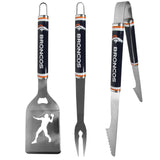 Denver Broncos 3 pc Steel BBQ Tool Set